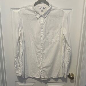 Old Navy White Casual Button Down Shirt Size XL TALL